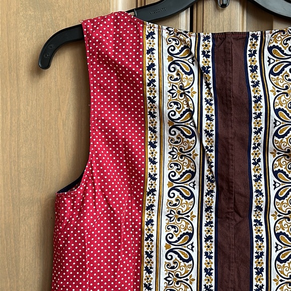 Vintage new Miu Miu 90's Y2K boho cottagecore paisley polka dot boxy crop tank - Picture 6 of 11